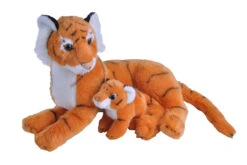 Wild Republic 19401 Tiger Mit Kind Ca 40 Cm Plüsch Mit Öko-Füllung
