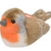 Wild Republic 19490 Rotkehlchen Mit Naturgetreuem Sound Plüsch Ca 17cm -Wild Republic 19490 AUD II EU European Robin