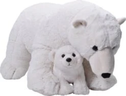 Wild Republic Jumbo Mom And Baby Polar Bear, 76 Cm