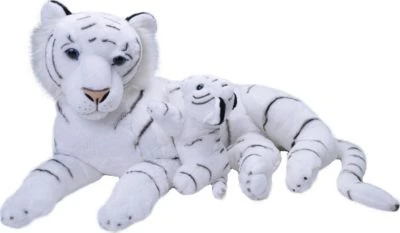 Wild Republic Jumbo Mom And Baby White Tiger, 76 Cm 3 Wild Republic Jumbo Mom And Baby White Tiger, 76 Cm
