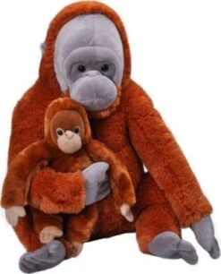 Wild Republic Jumbo Mom And Baby Orangutan, 76 Cm