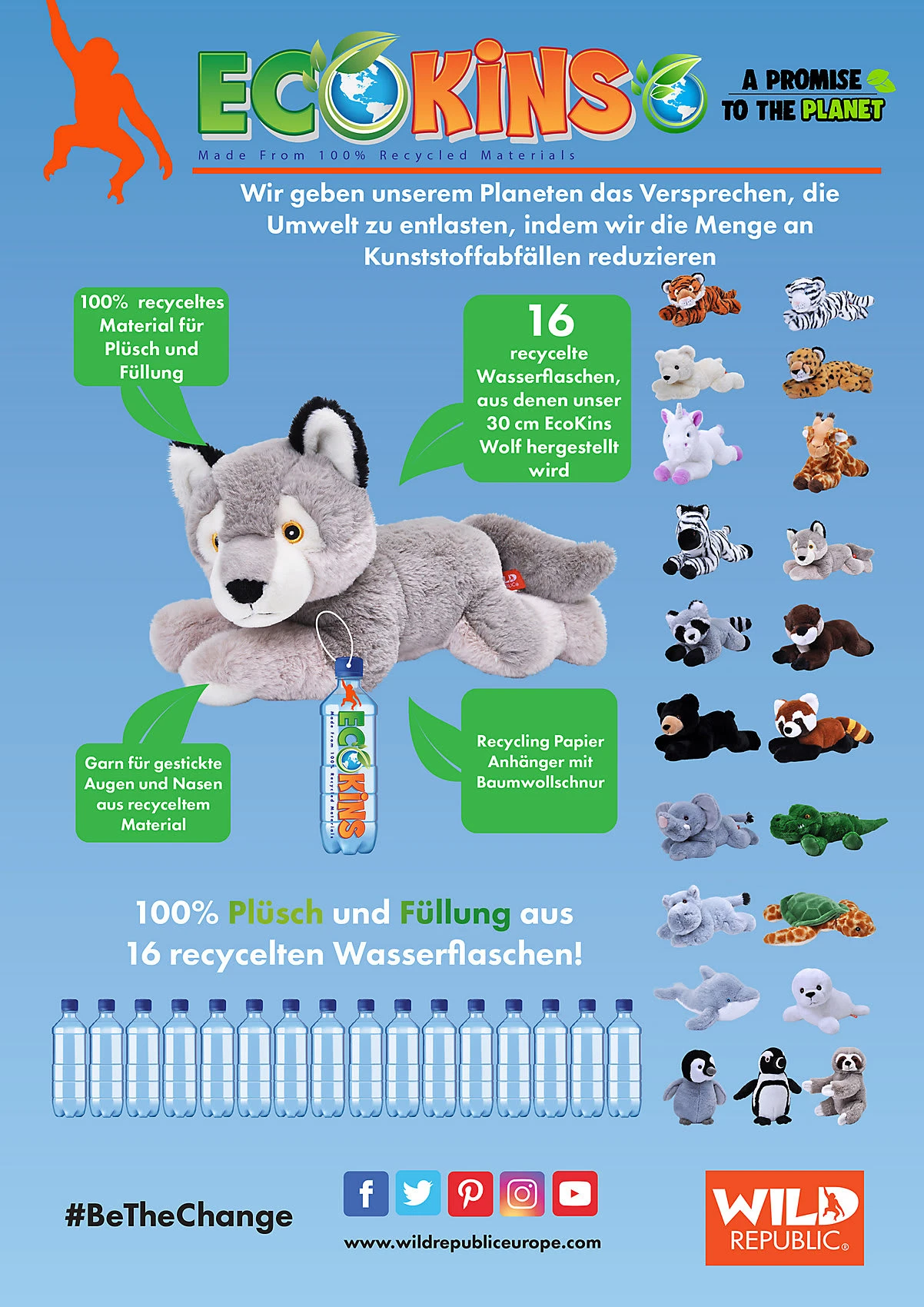 Wild Republic EcoKins Schwarzer Bär 4 Wild Republic EcoKins Schwarzer Bär – Bild 2